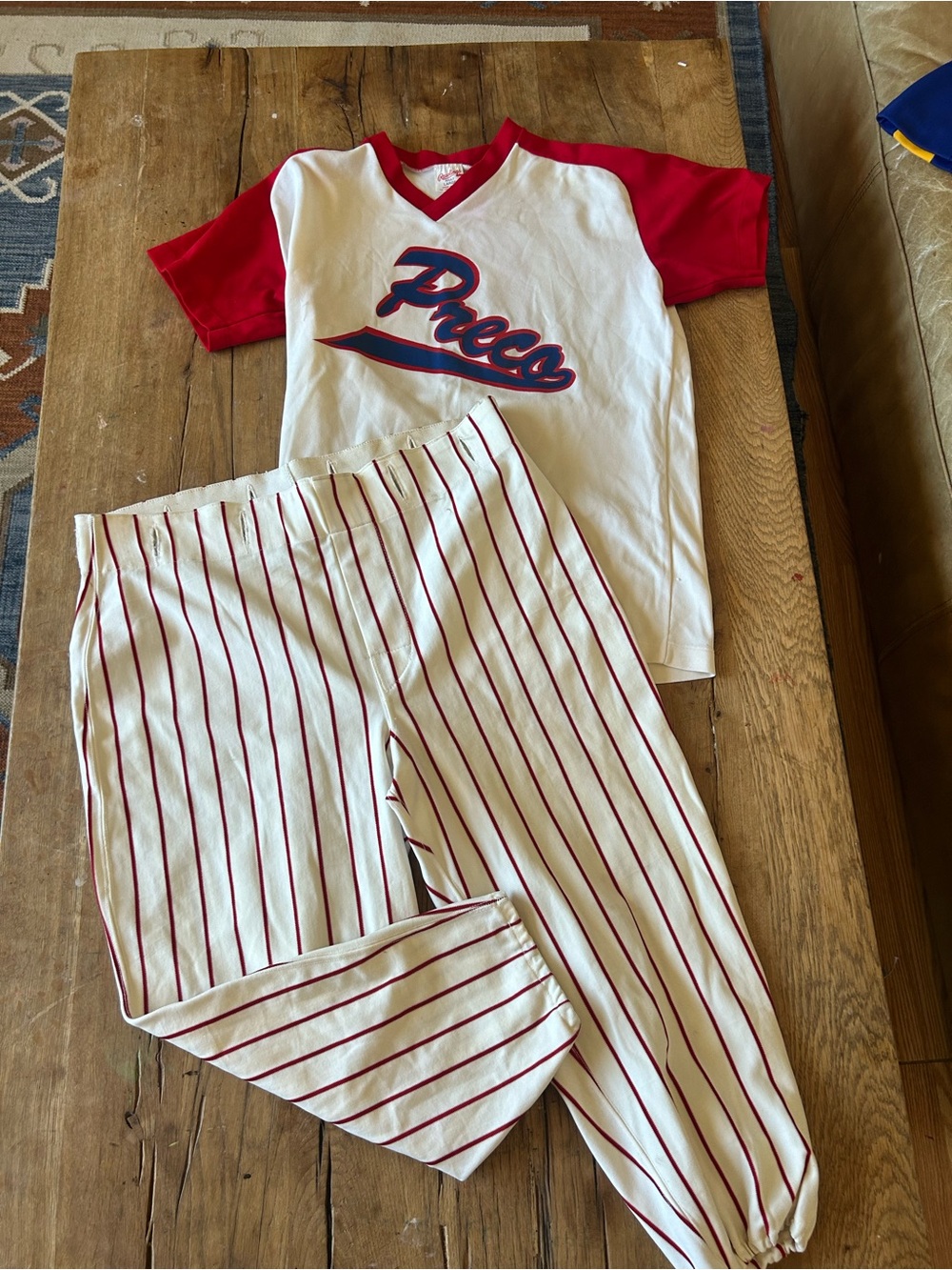 VTG RUSSEL RAWLINGS MENS  'Preco' Baseball-Style UNIFORM COSTUME HALLOWEEN L